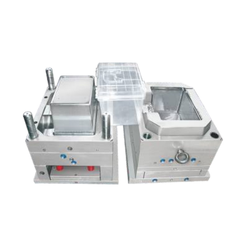 塑料带盖透明储物箱模具